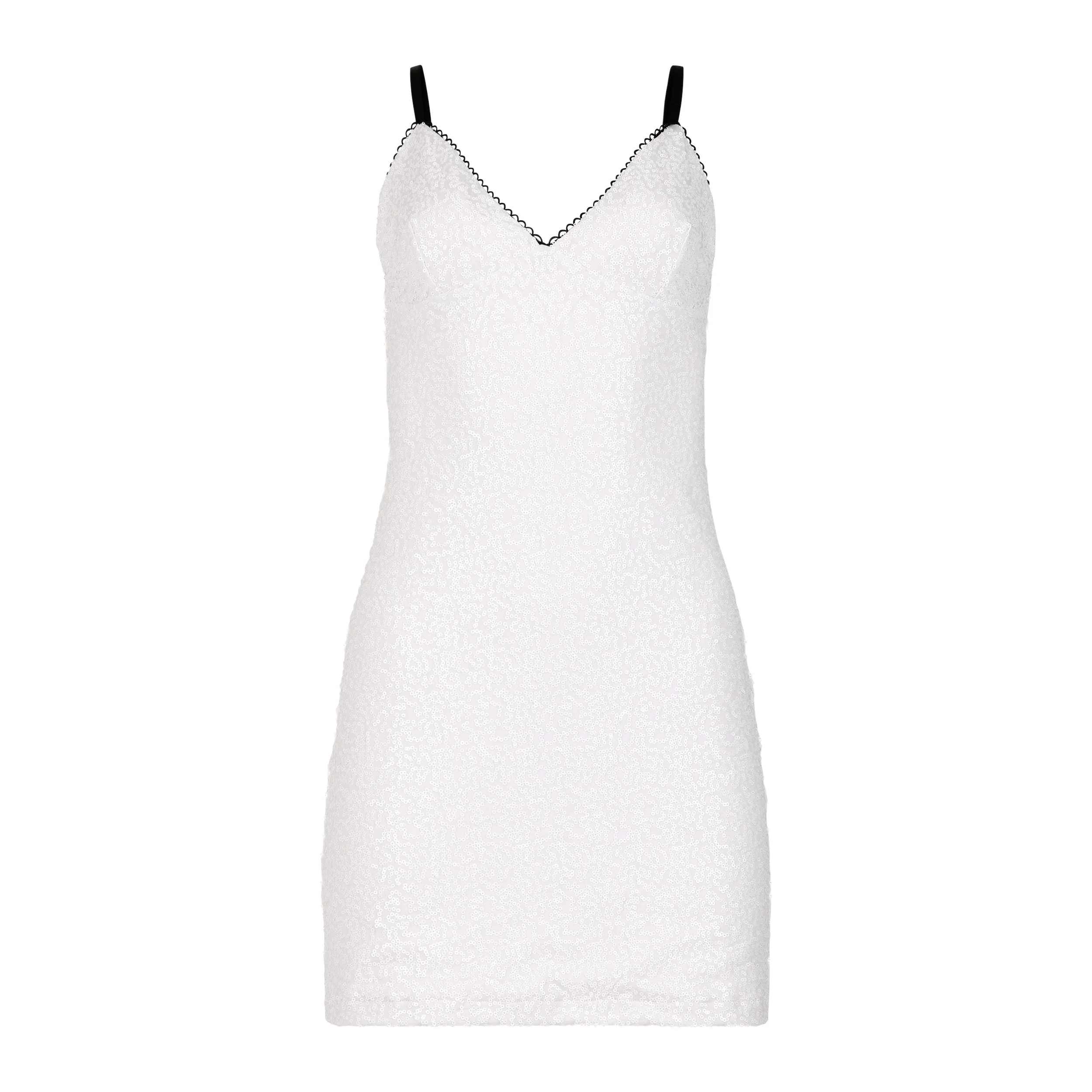 Delilah Dress Sequin White — Gigi